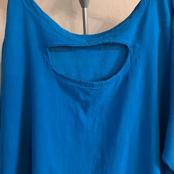 #105.Maria de Guadalajara,Artesanal Beatiful BLOUSE Tunic,OS plus size,Turquoise - Picture 5 of 7